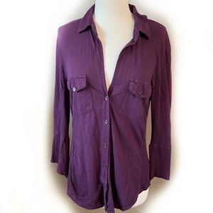 JAMES PERSE contrast panel shirt cotton button up shirt size XL